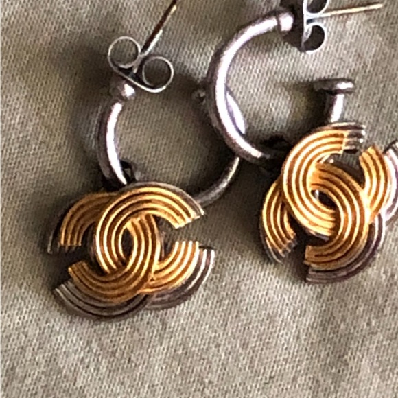 Chanel vintage double cc earring - Picture 5 of 6
